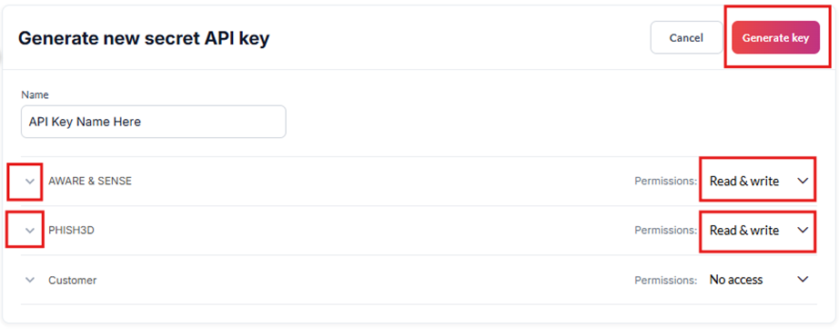 API Key Generation Form
